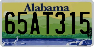 AL license plate 65AT315