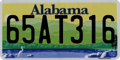 AL license plate 65AT316