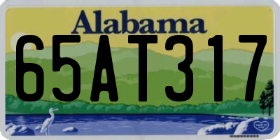 AL license plate 65AT317
