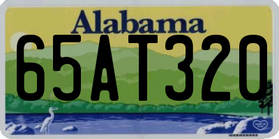 AL license plate 65AT320