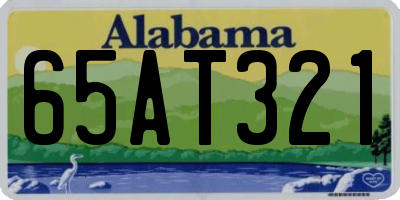AL license plate 65AT321