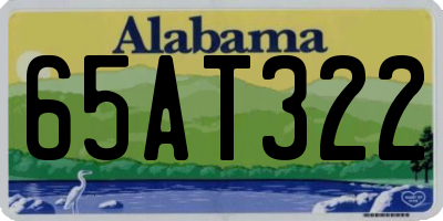 AL license plate 65AT322