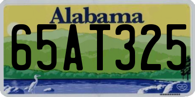 AL license plate 65AT325