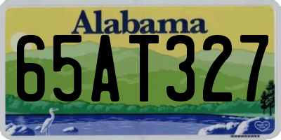 AL license plate 65AT327