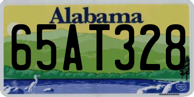 AL license plate 65AT328