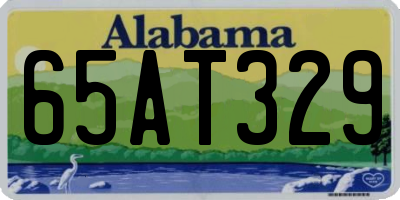 AL license plate 65AT329