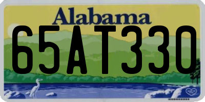 AL license plate 65AT330