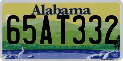 AL license plate 65AT332