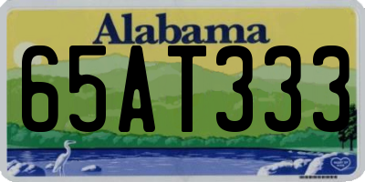 AL license plate 65AT333