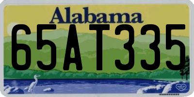 AL license plate 65AT335