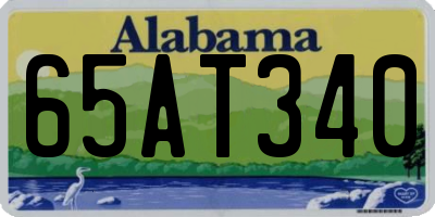AL license plate 65AT340