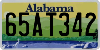 AL license plate 65AT342