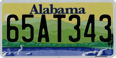 AL license plate 65AT343