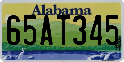 AL license plate 65AT345