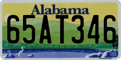 AL license plate 65AT346