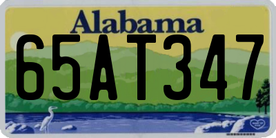 AL license plate 65AT347