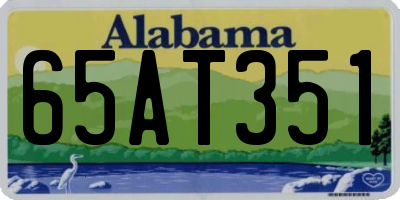 AL license plate 65AT351