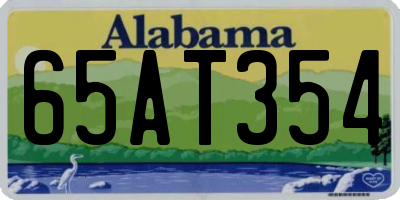 AL license plate 65AT354