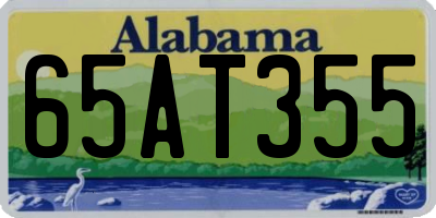 AL license plate 65AT355
