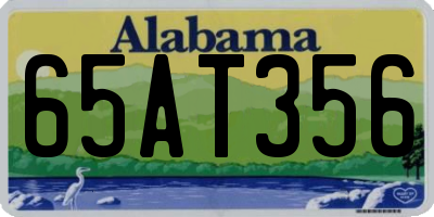 AL license plate 65AT356
