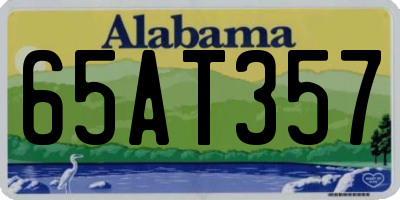 AL license plate 65AT357