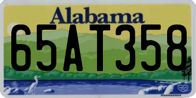 AL license plate 65AT358