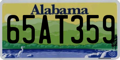 AL license plate 65AT359