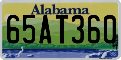 AL license plate 65AT360