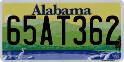 AL license plate 65AT362