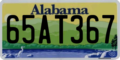 AL license plate 65AT367