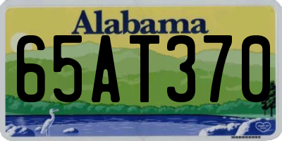 AL license plate 65AT370