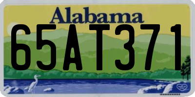AL license plate 65AT371