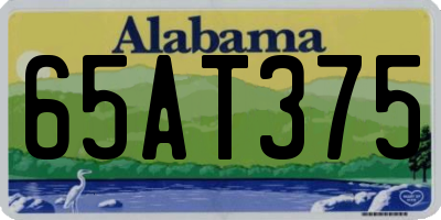 AL license plate 65AT375