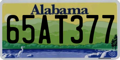 AL license plate 65AT377