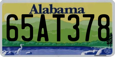 AL license plate 65AT378