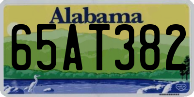 AL license plate 65AT382