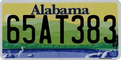 AL license plate 65AT383