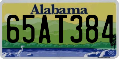 AL license plate 65AT384