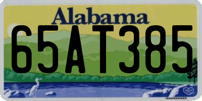 AL license plate 65AT385