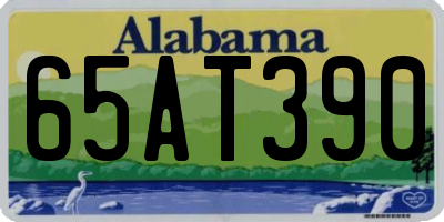 AL license plate 65AT390