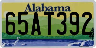 AL license plate 65AT392