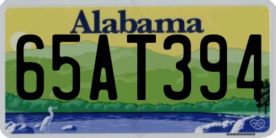 AL license plate 65AT394