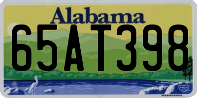 AL license plate 65AT398