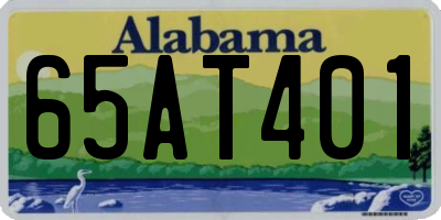 AL license plate 65AT401