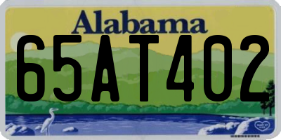 AL license plate 65AT402