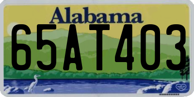 AL license plate 65AT403