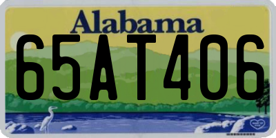 AL license plate 65AT406