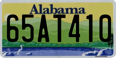 AL license plate 65AT410