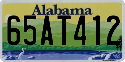 AL license plate 65AT412