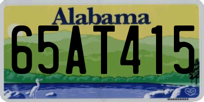 AL license plate 65AT415